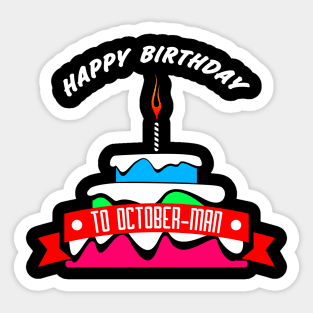 HBD OCTOBER-MAN Sticker